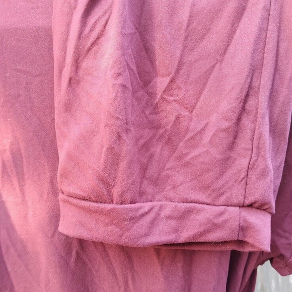 NWT J For Justify size XL jumpsuit short sleeve henley bordeaux red - Picture 12 of 12